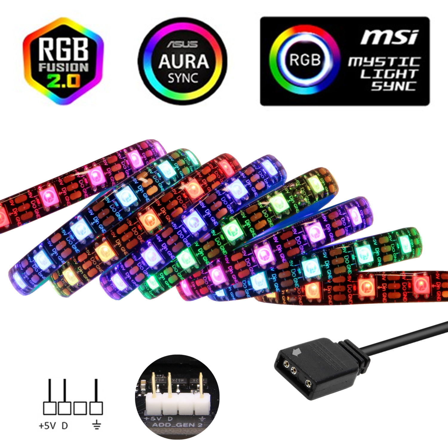 Ws2812B Strip 5V - WS2812b ARGB Dây Đèn LED 5V