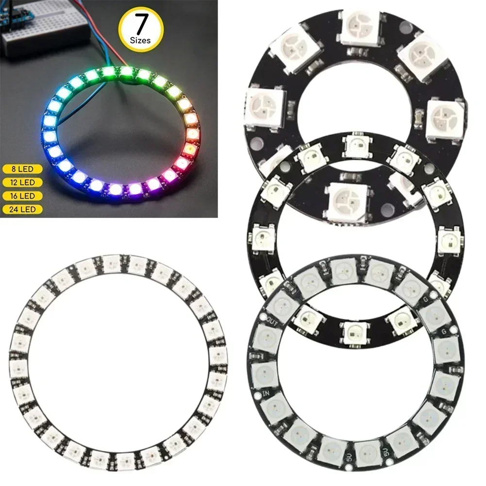 5V LEDs Ring Individual Addres - đánh giá và giá Neopixel