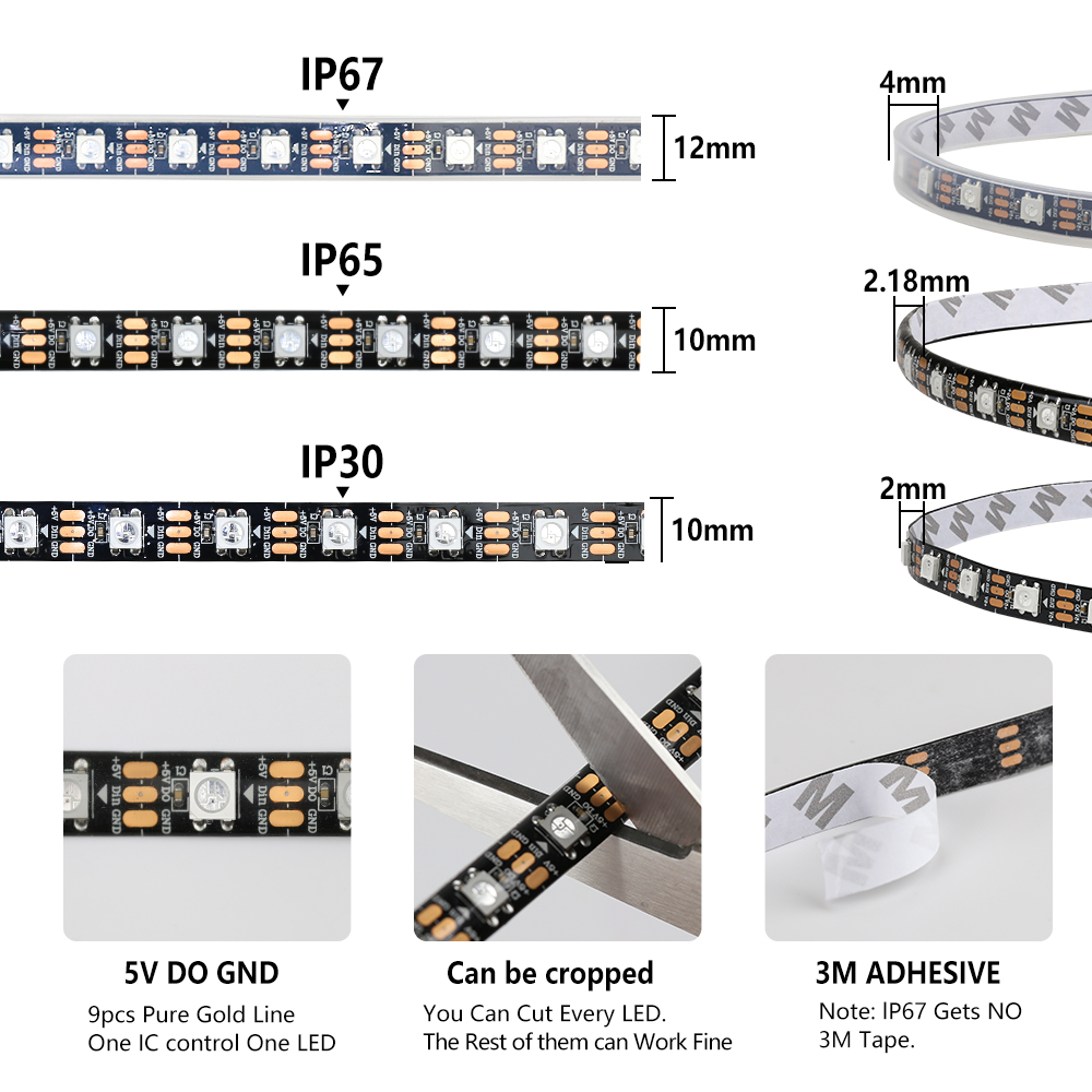 WS2812B Smart Pixel RGBIC Led  - đánh giá và giá Neopixel