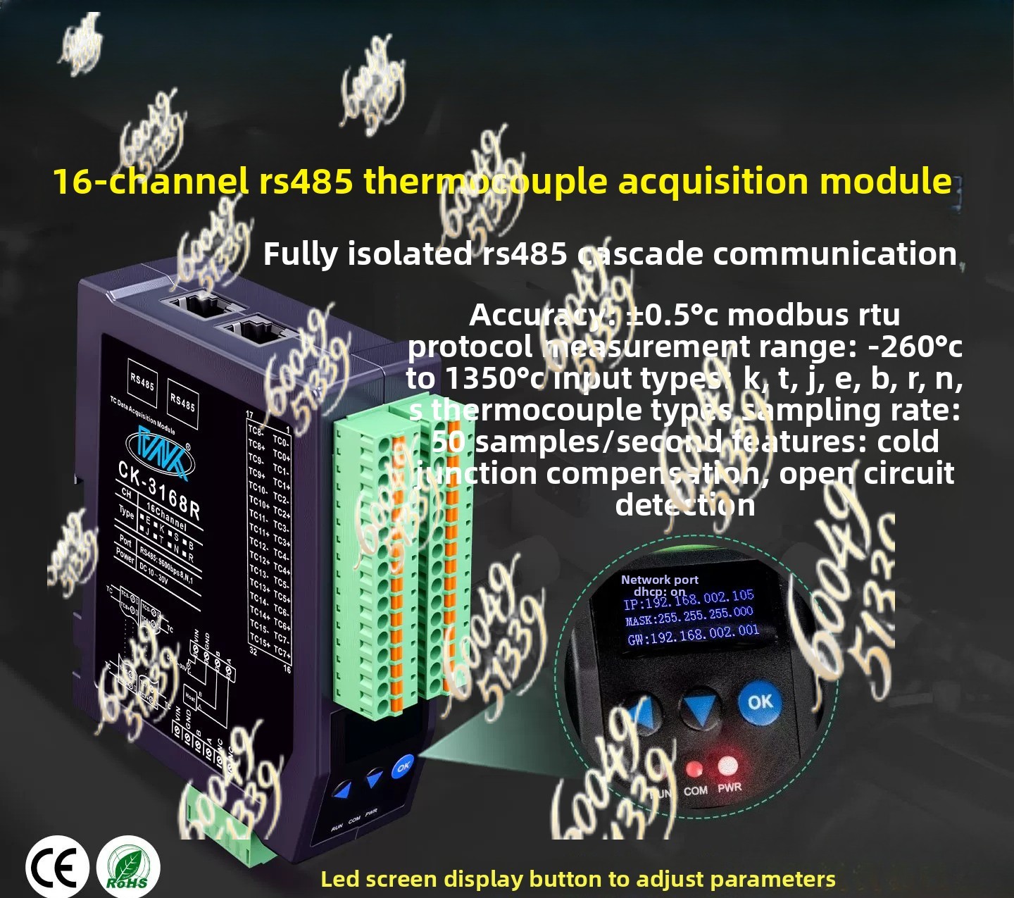 apply to 8CH Fully Isolated K- - đánh giá và giá Thermocouple Module K Type