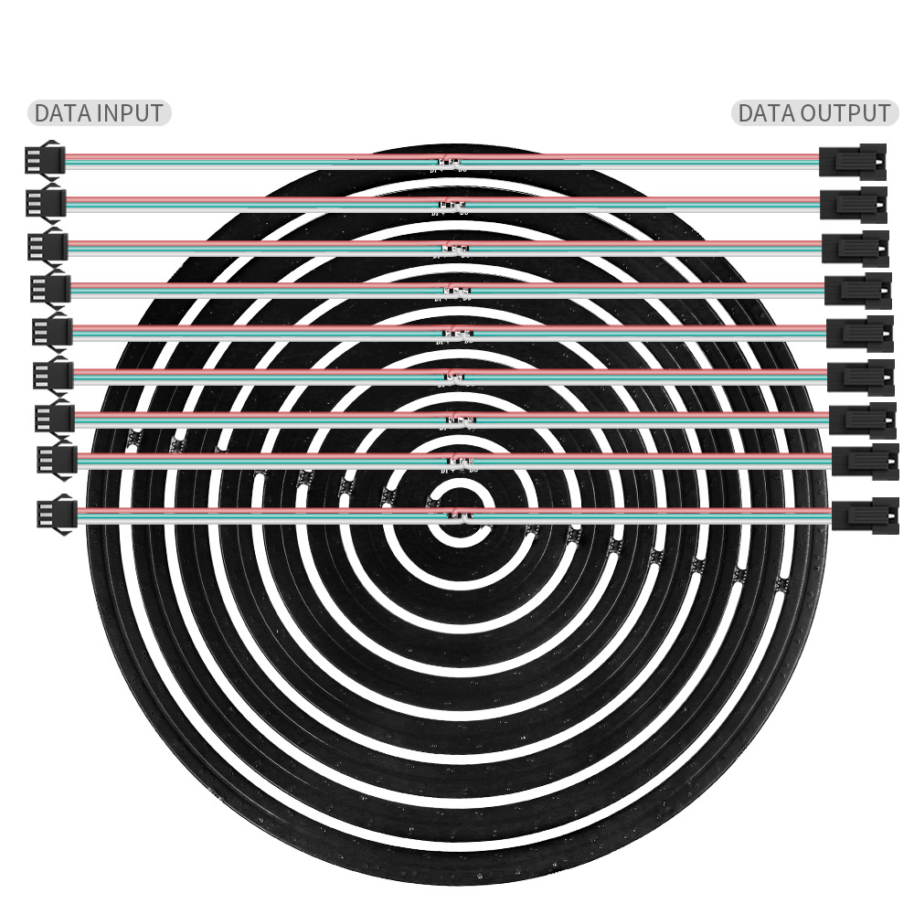 WS2812B RGBIC LED Ring Individ - đánh giá và giá Neopixel