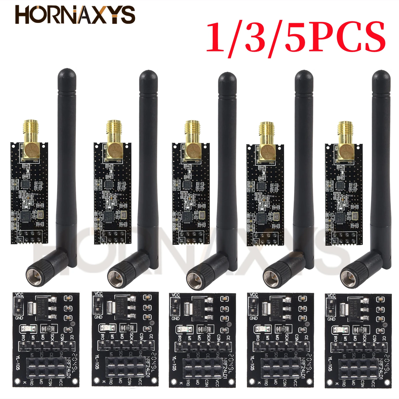 5 Uds NRF24L01 + PA + LNA Tran - đánh giá và giá Nrf24L01