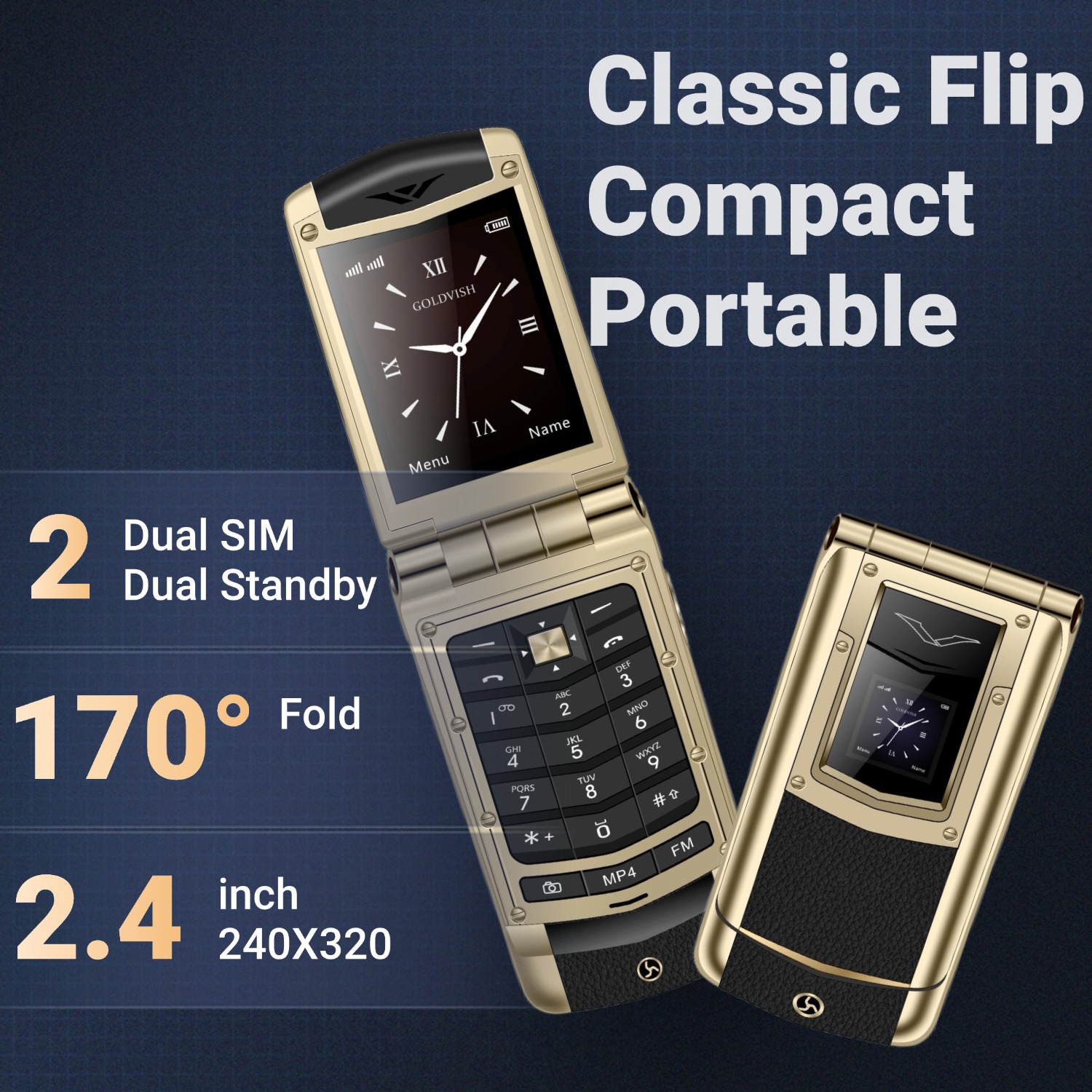 Luxury Metal Flip Phone for Me - đánh giá và giá Tft Display 2.4
